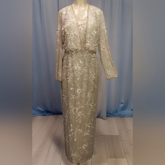 😍Absolutely Stunning Vintage Beaded Silk Montage Collection by Mon Cheri 20 Set - Picture 1 of 12